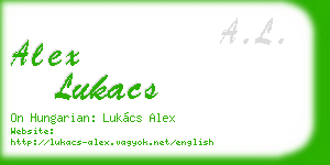 alex lukacs business card