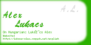 alex lukacs business card